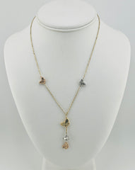 14k necklace shoker butterfly