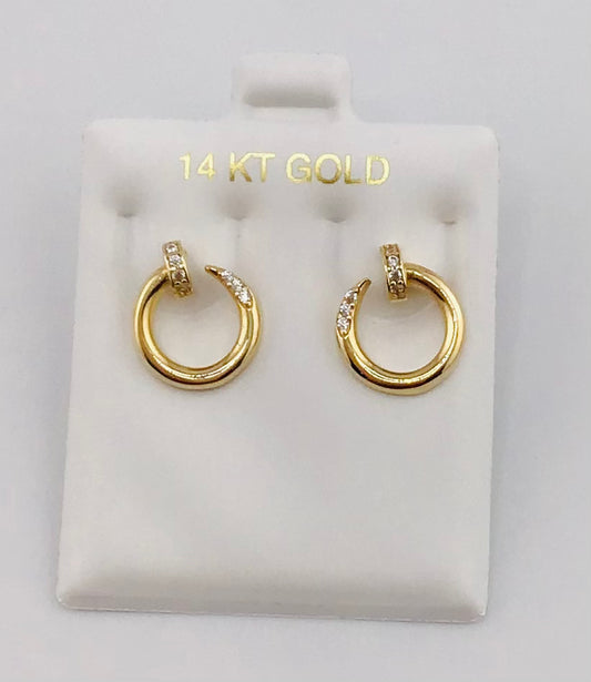 14k earing clavo nail