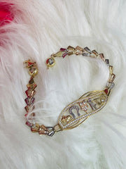 14k Tricolor lucky (suerte)  bracelet