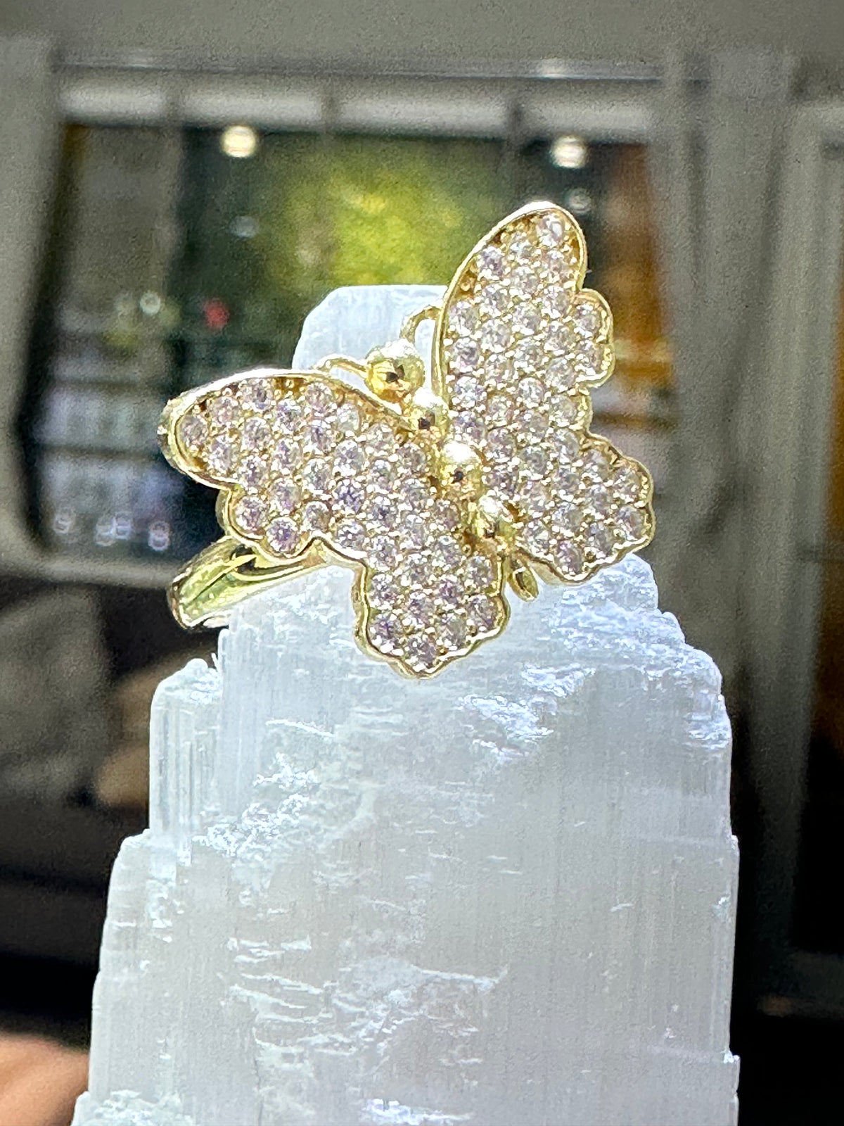 14k butterfly ring