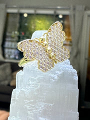 14k butterfly ring