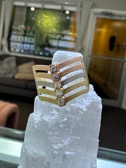 14k 3 color ring