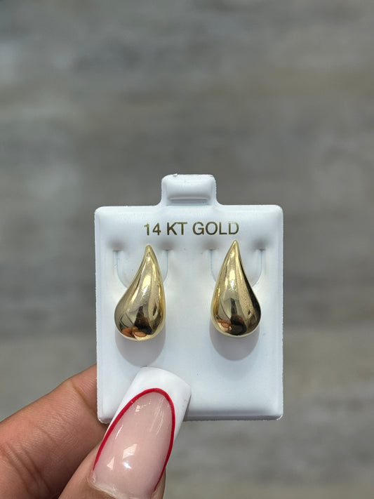 14k Teardrop earring