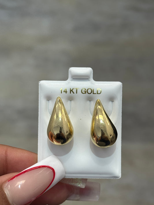 14k Teardrop earring