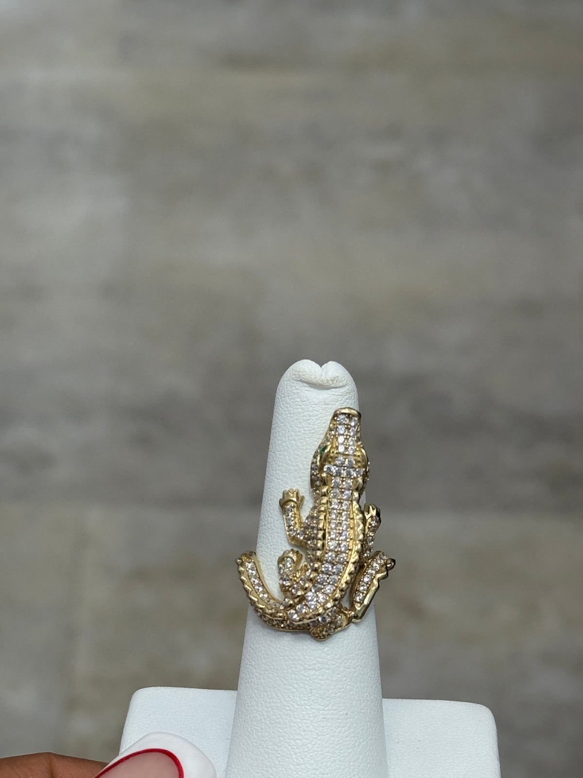 14k Crocodile ring