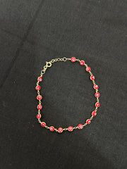 14k Red evil eye bracelet