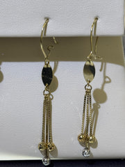 14k Dangling circles earrings
