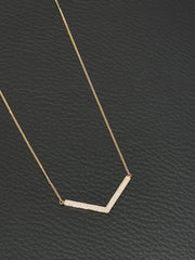 14k Rose gold 0.25ct diamond necklace