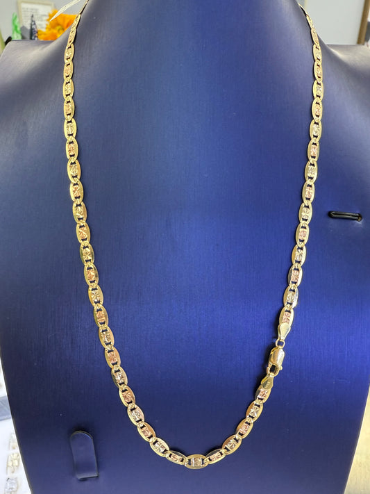 14k necklace valentino 3color 20”