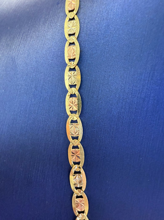 14k necklace valentino 3color 20”