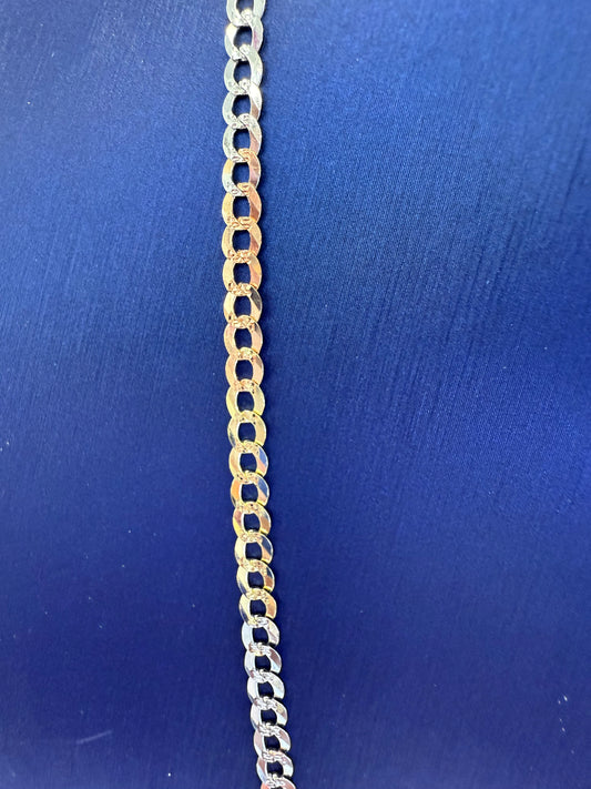 14k necklace 3 color Cuban style  20”