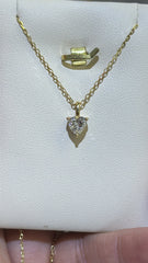 14k necklace with diamond heart shape 0.50ct