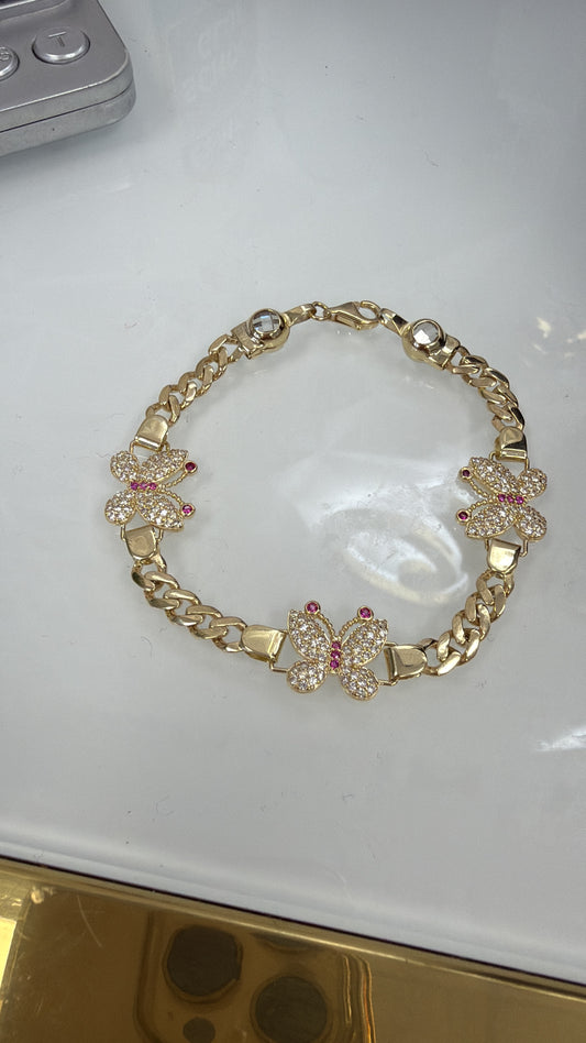 14k buterfly  bracelet