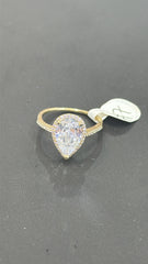 14k ring ladies heart stones size 7