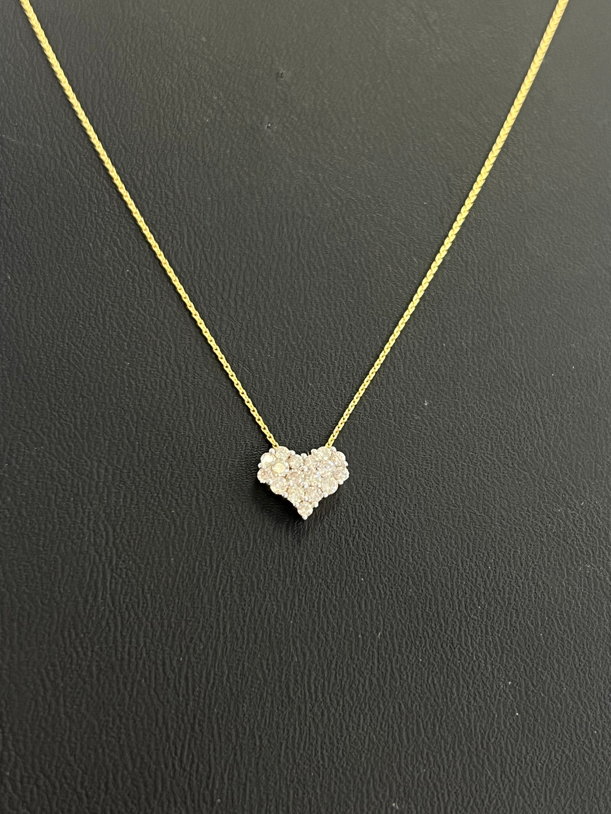 14kt gold heart necklace with .30ct diamond
