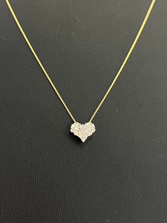 14kt gold heart necklace with .30ct diamond