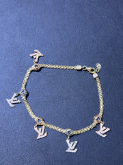 14k Dangle charm bracelet