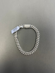 Silver moissante bracelet monaco 4.43ct