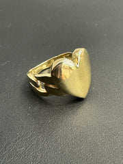 14k ring heart chain style anillo de corazon 3.9g engraving