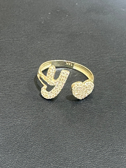 14k ring letter y