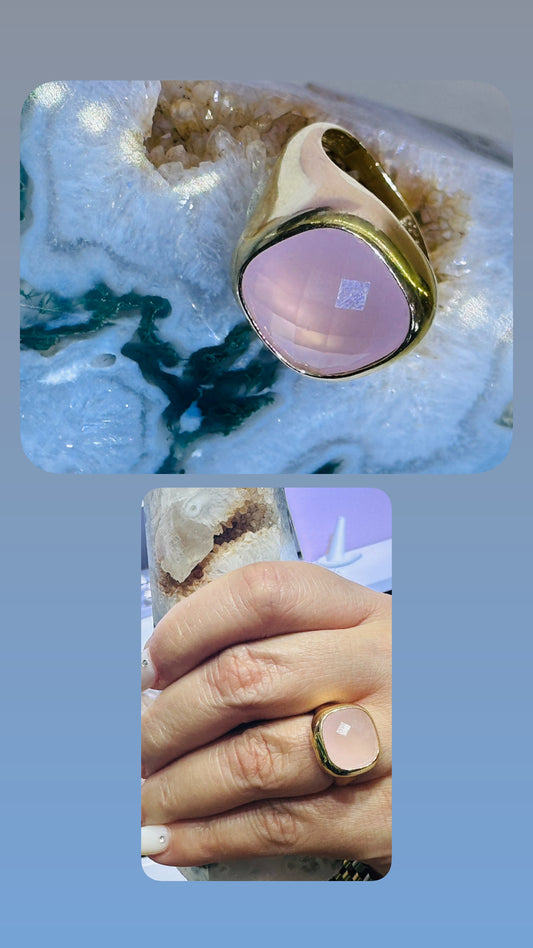 14k ring pink stone