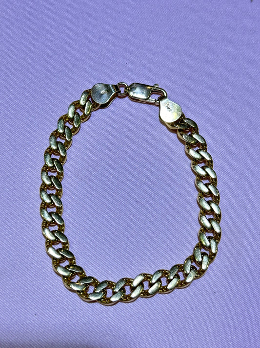 14k cuban link bracelet 7”