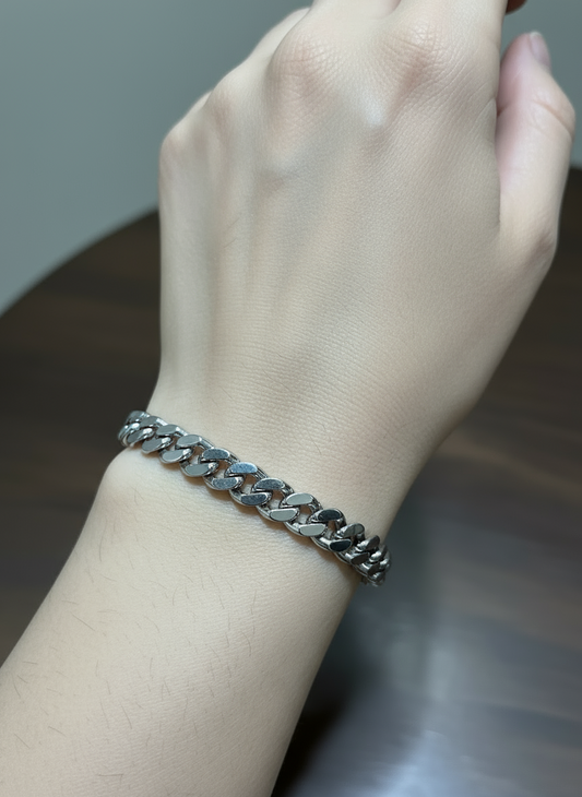 14k cuban link monaco style bracelet 7” 7mm