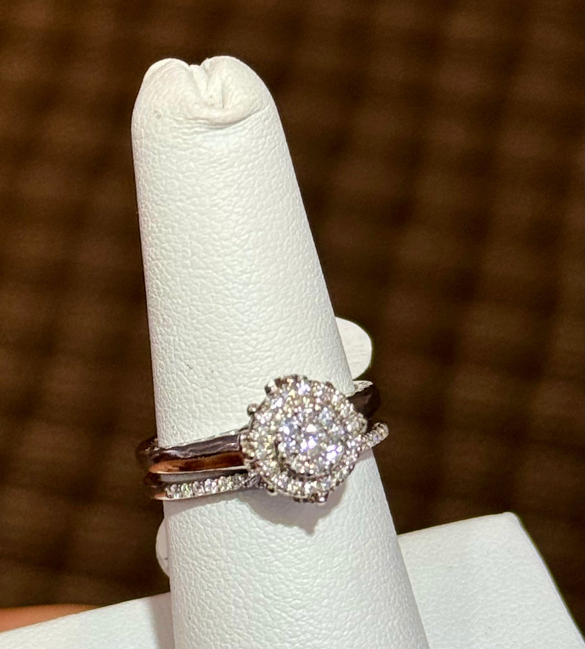 14k ring 2 duo set white gold ring matrimonio engagement