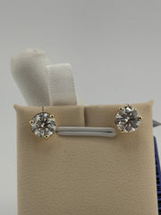 14k Round diamond earrings