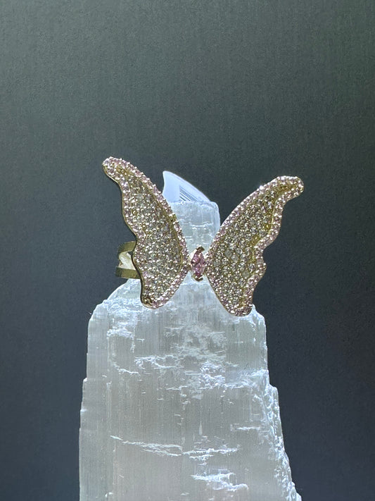 10k butterfly ring