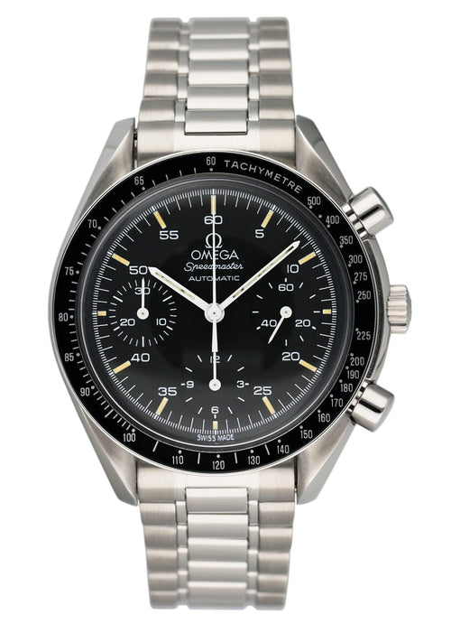 Omega Speedmaster Black Dial Steel Watch 3510.50