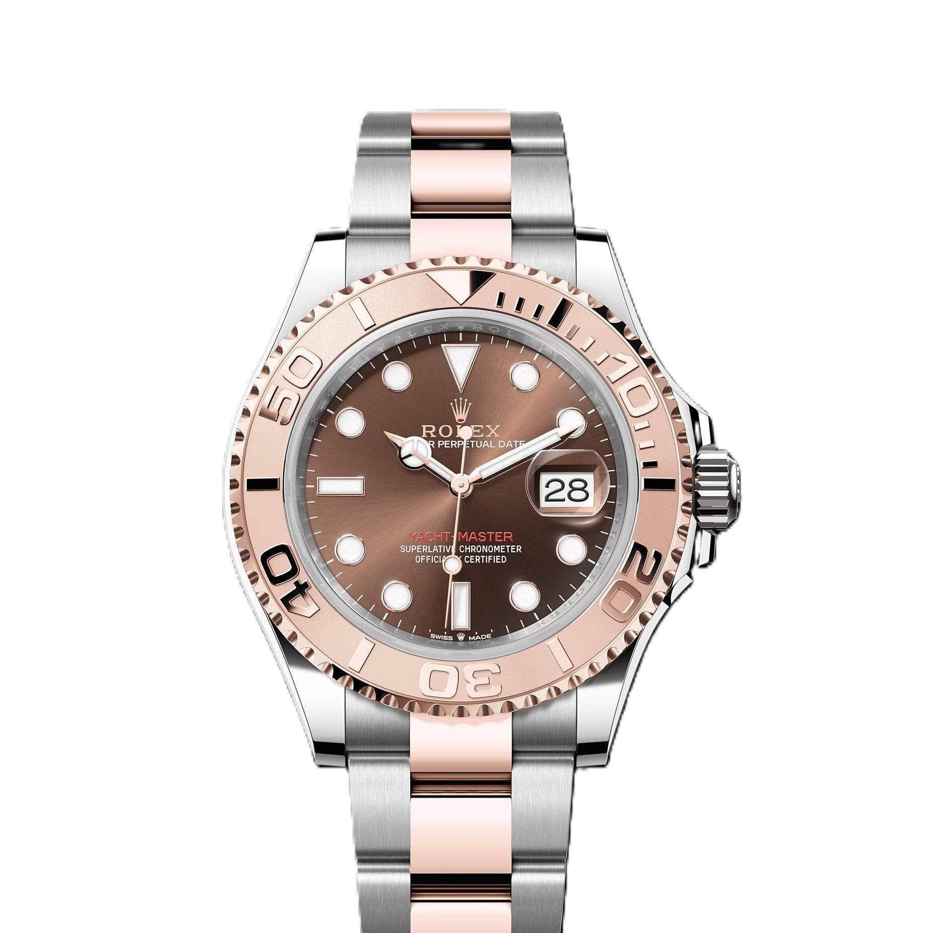 Rolex Yacht-Master 40mm 2 Tone 18k Rose Gold and Stainless Steel Chocolate Dial & Rose Gold Bezel Oyster Watch 116621