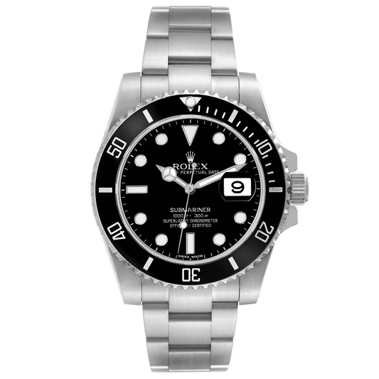 Rolex Submariner 40mm Date Black Dial & Bezel Stainless Steel Oyster Watch 116610LN